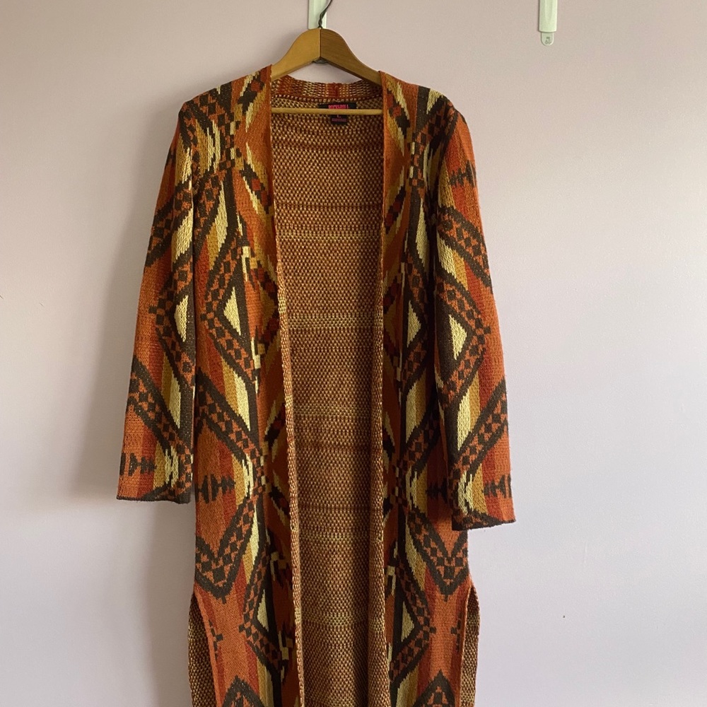 Rock and roll cowgirl southwestern print cardigan